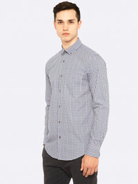 STRATTON CHECK SHIRT PURPL/INDIGO