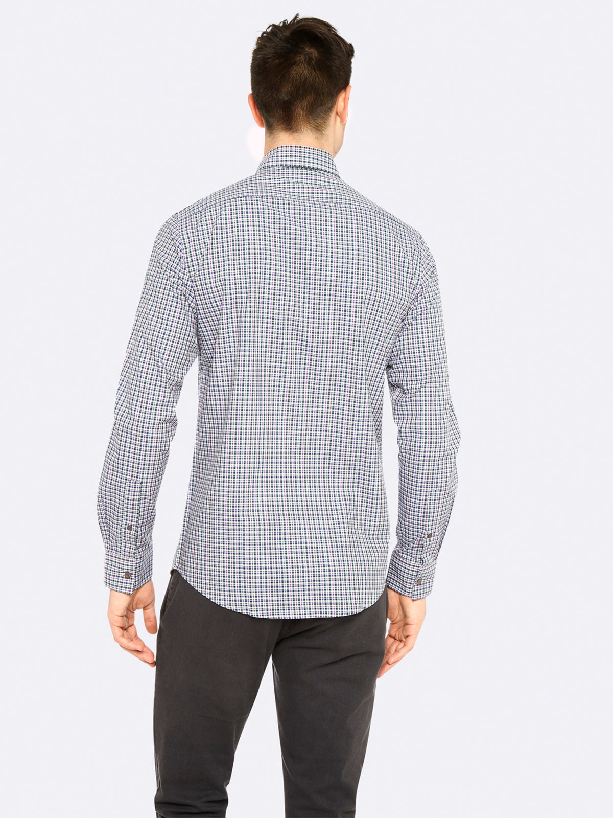 STRATTON CHECK SHIRT PURPL/INDIGO