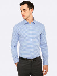 BECKTON CHECKED SHIRT BLUE