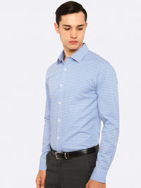 BECKTON CHECKED SHIRT BLUE