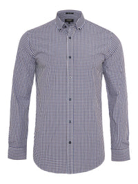 STRATTON CHECK SHIRT BRN/BLU