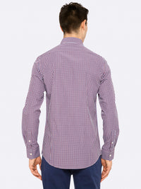 STRATTON CHECK SHIRT BRN/BLU