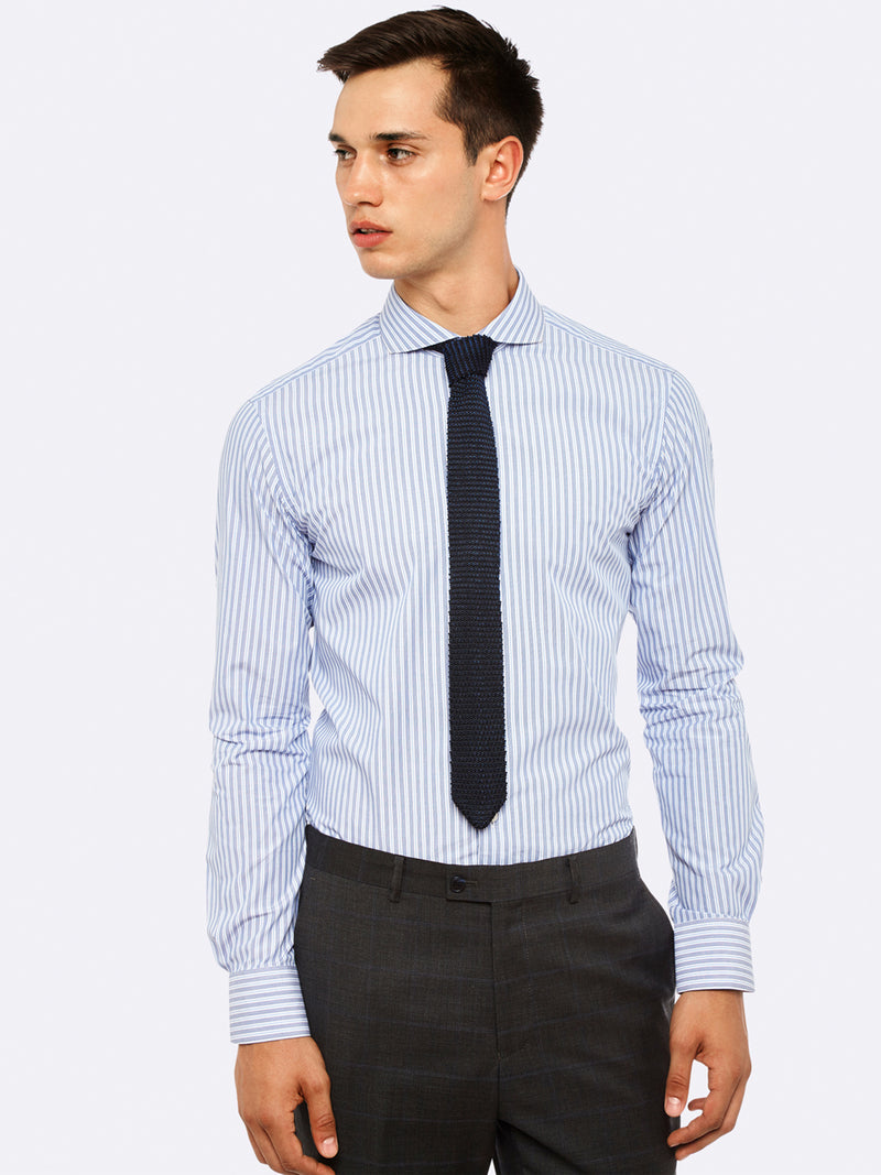 KENSINGTON STRIPE SHIRT BLUE