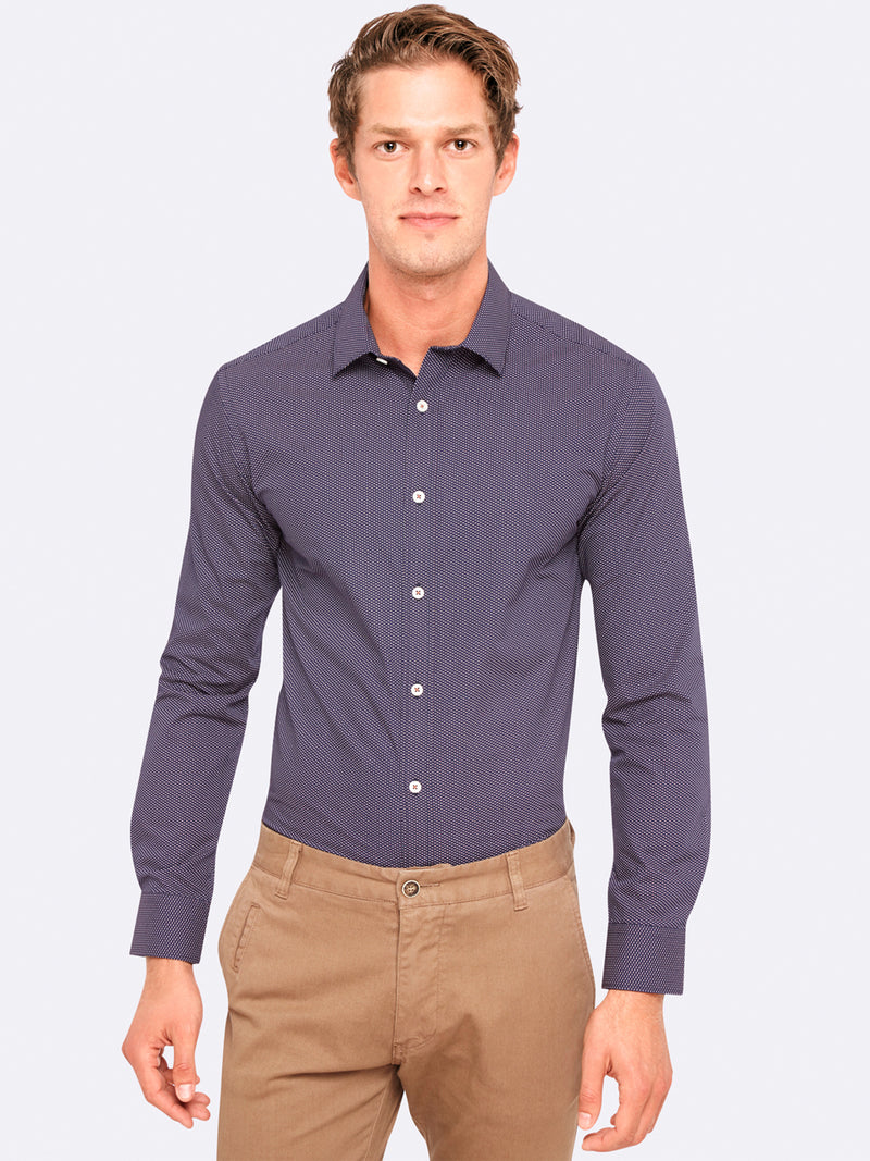 KENTON PRINTED SHIRT NAVY