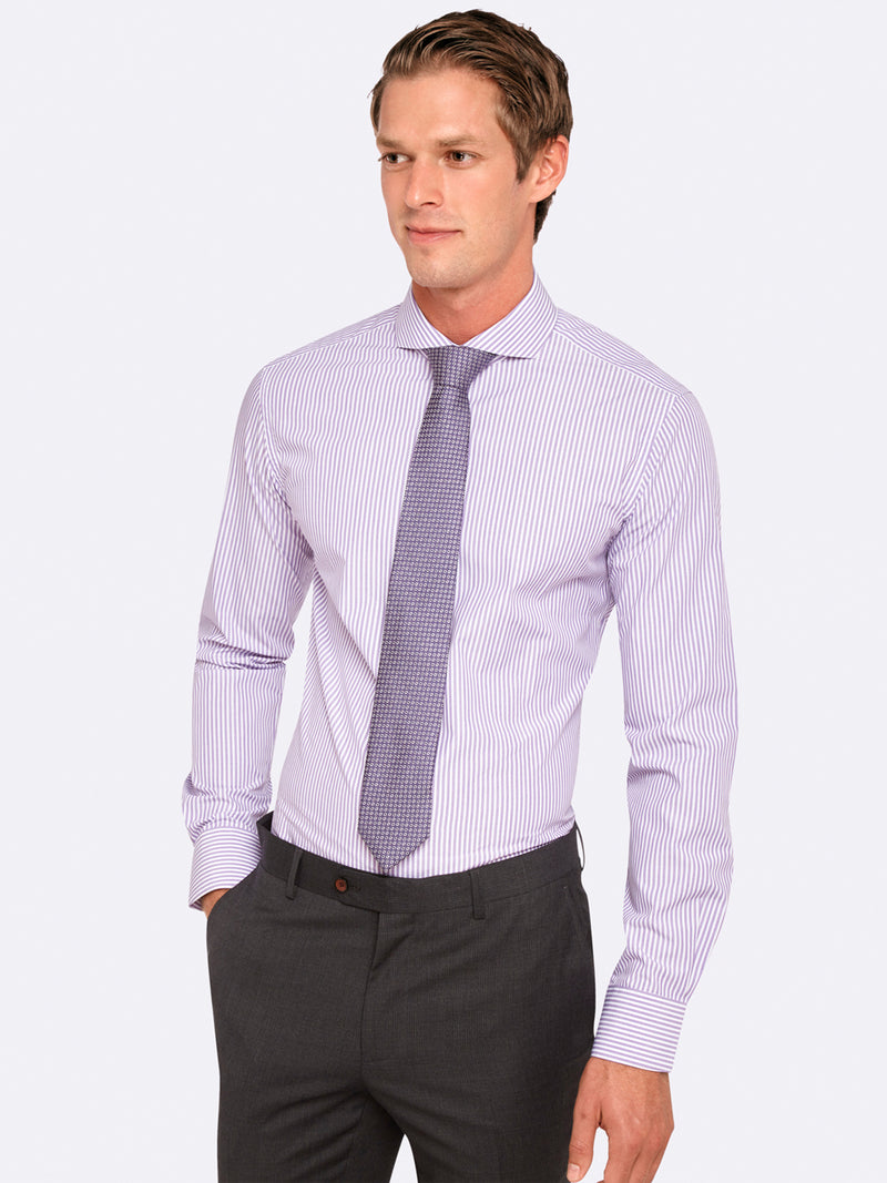 KENSINGTON STRIPE SHIRT PURPLE