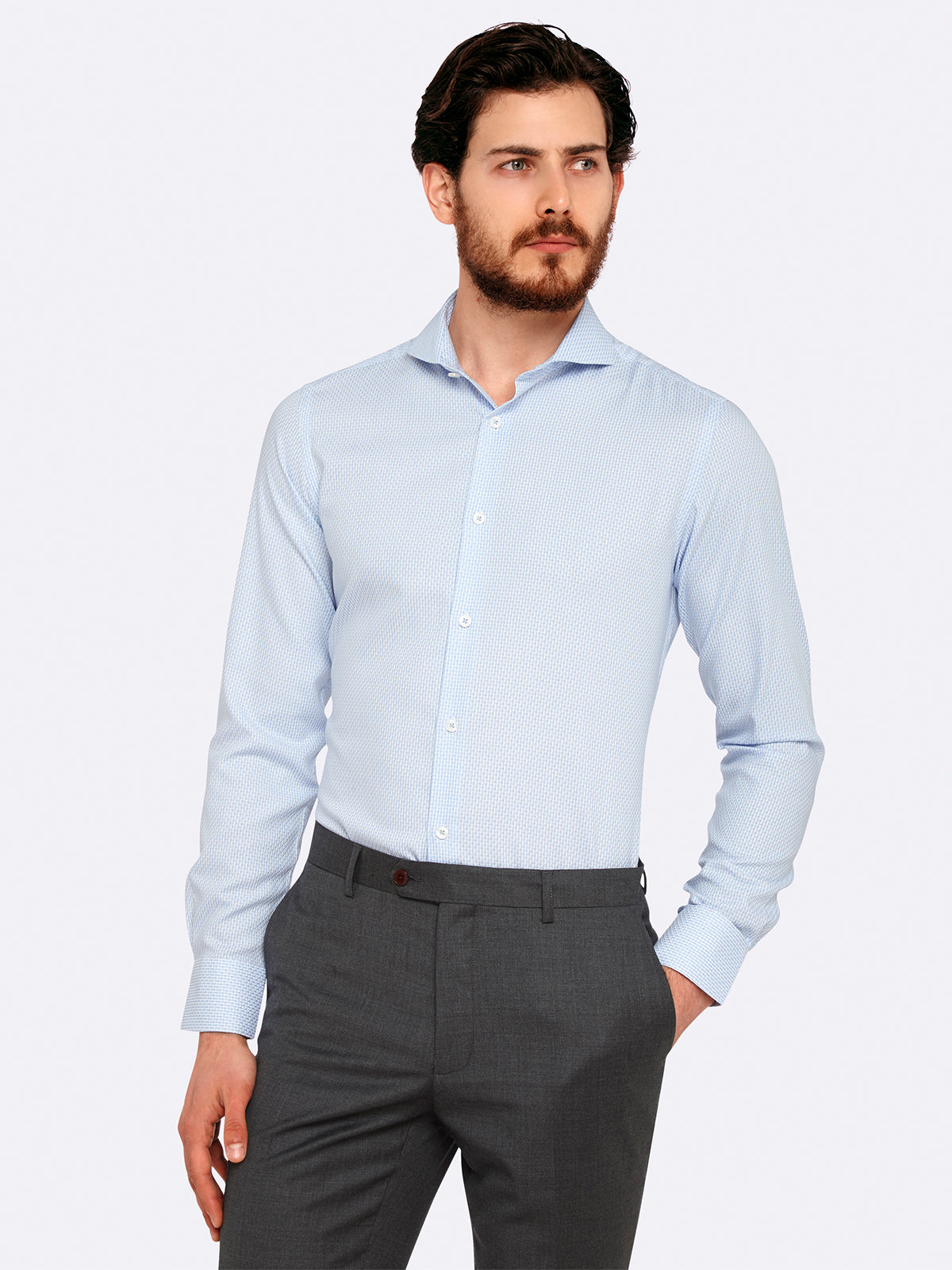 KENSINGTON SLIM FIT SHIRT LT MENS SHIRTS