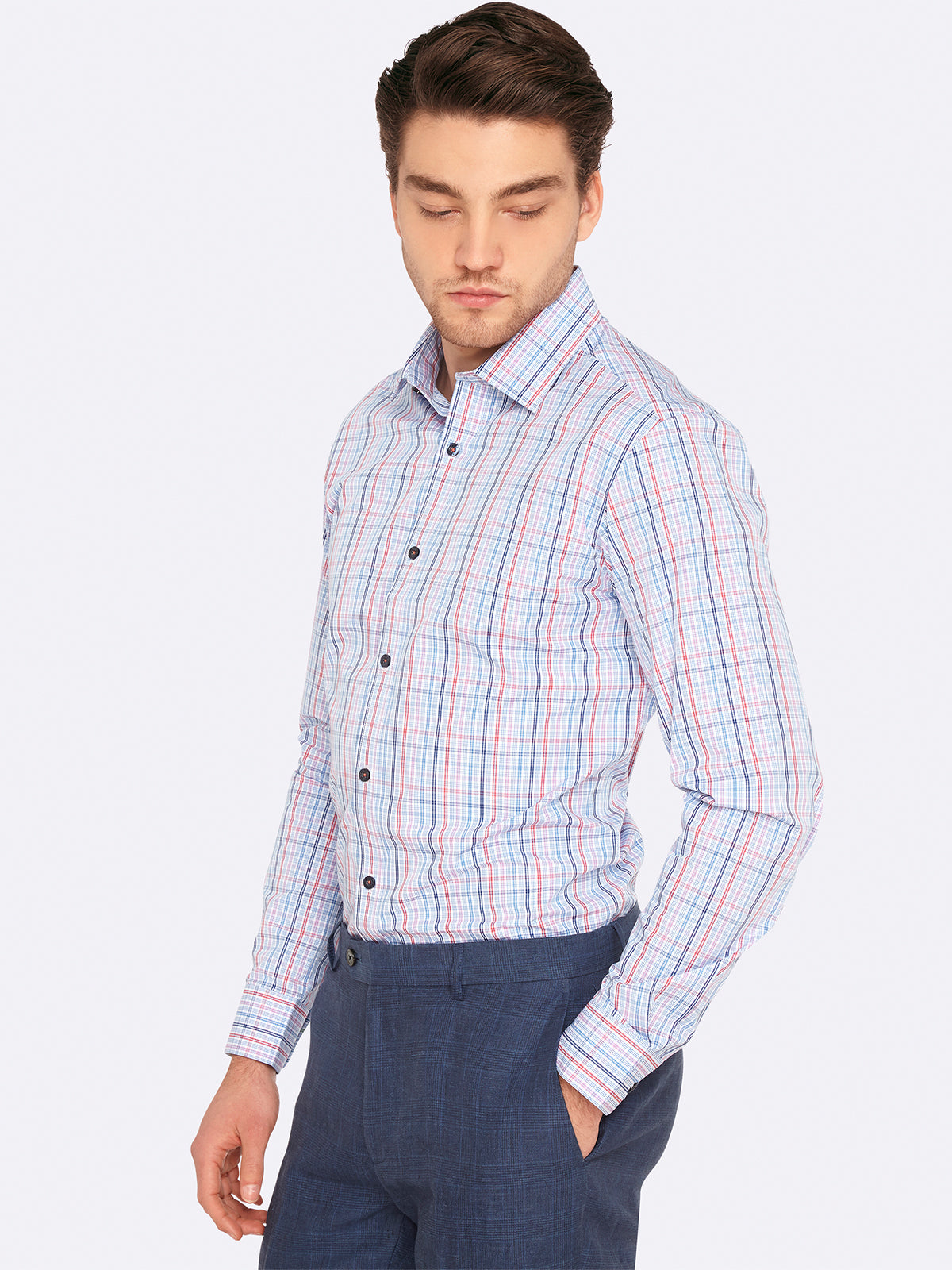 BECKTON CHECKED SHIRT PINK/BLUE