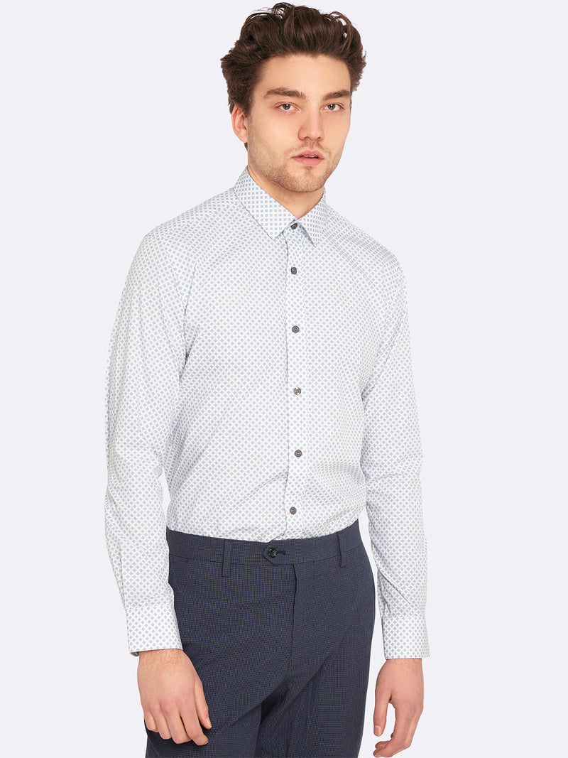 KENTON PRINTED SHIRT SILVER