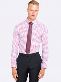 BECKTON CHECKED SHIRT MEGENTA