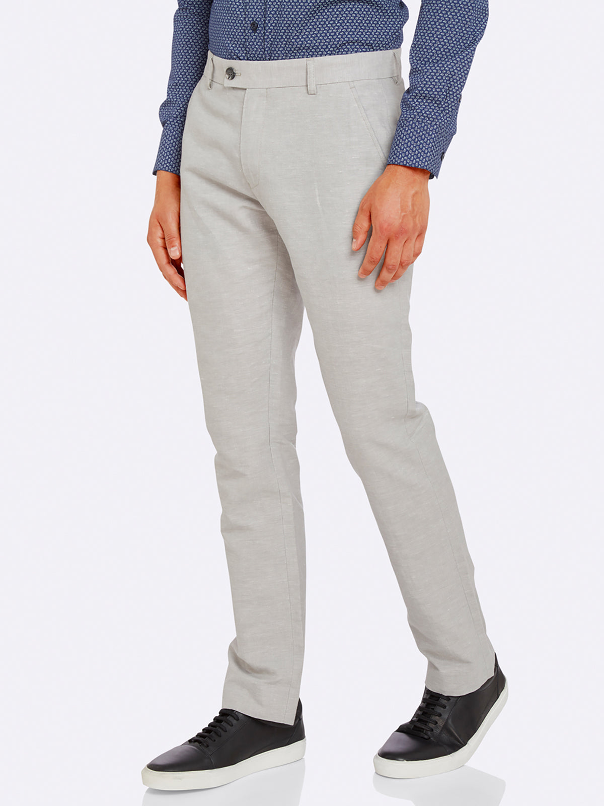 Casual trousers Giorgio Armani - Light blue linen trousers - WSP14WWS960716
