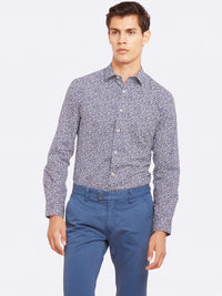 KENTON PRINTED SHIRT NVY