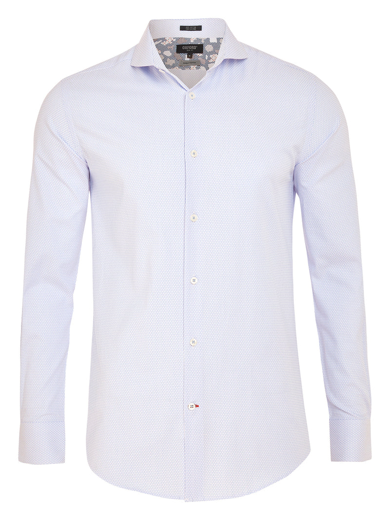 KENSINGTON TEXTURED SHIRT BLU