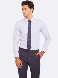 BECKTON SELF SPOT SHIRT BLUE