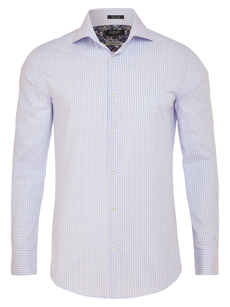 TRAFALGAR CHECKED SHIRT SKY