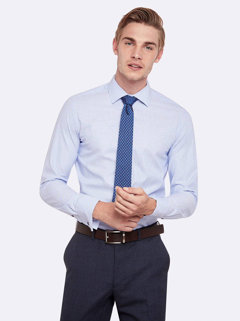 BECKTON FRENCH CUFF SHIRT BLUE