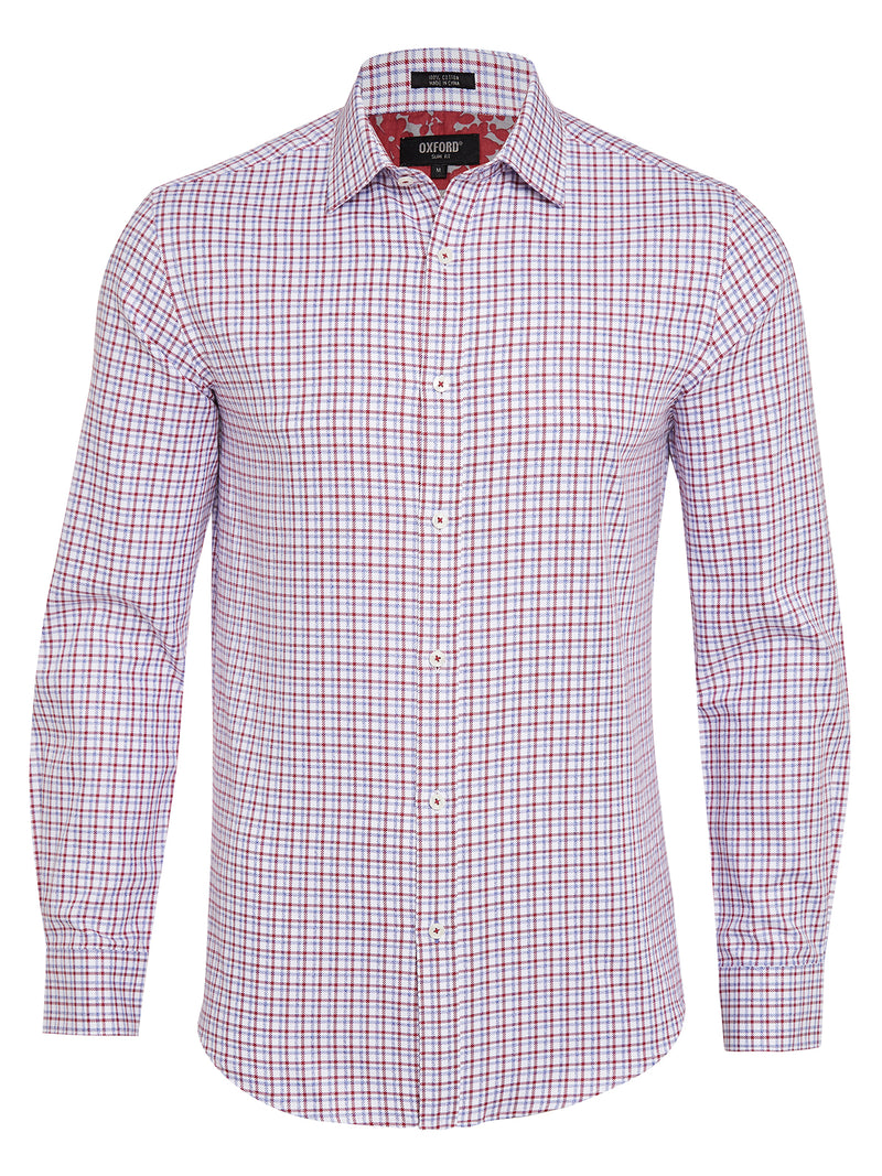 BECKTON CHECKED SHIRT WINE