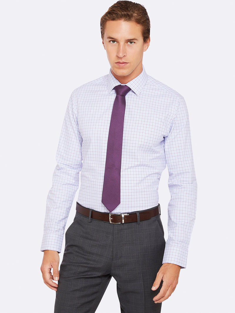 BECKTON CHECKED SHIRT PURPLE/BLUE