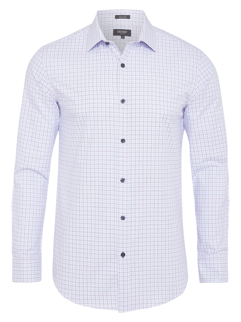 BECKTON CHECKED SHIRT PURPLE/BLUE