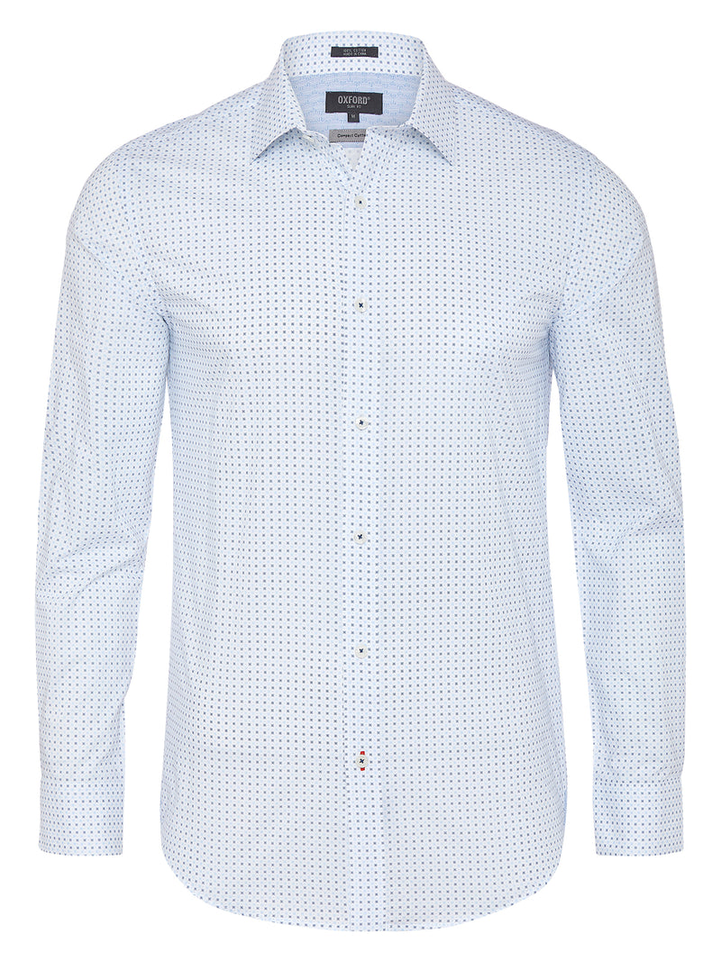 BECKTON PRINTED SHIRT WHITE/BLUE