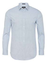 KENTON PRINTED SHIRT LEAD BLUE