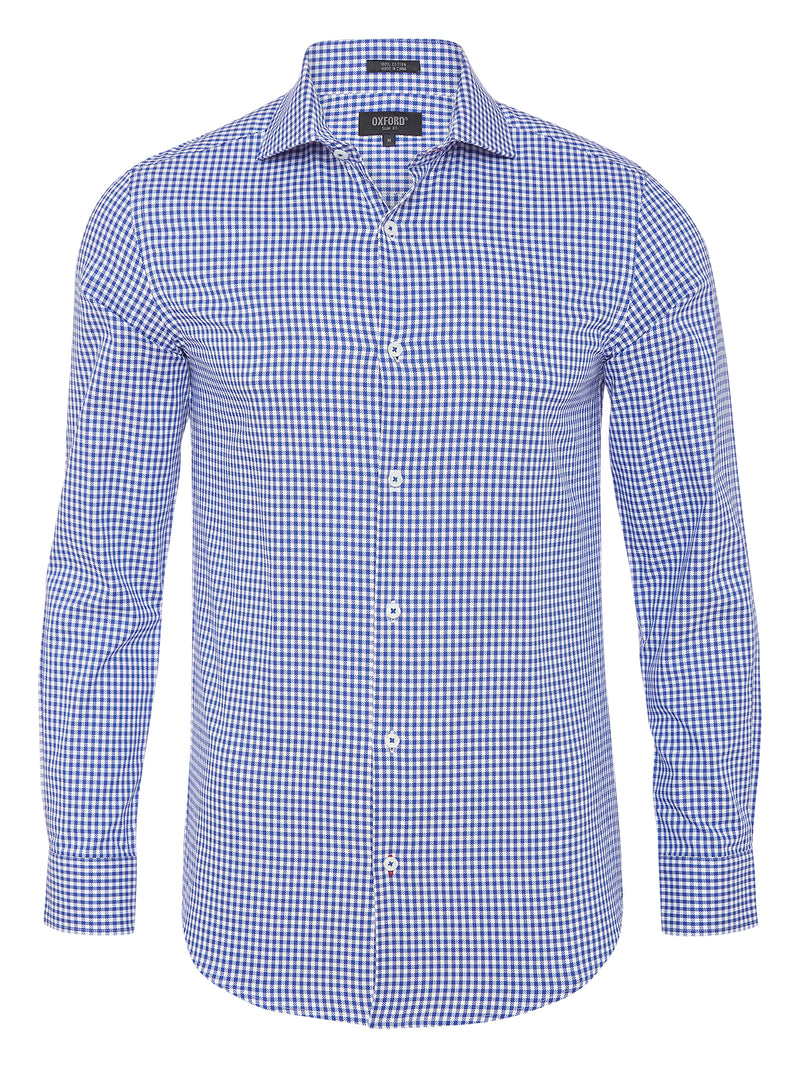 TRAFALGAR DOBBY SHIRT BLUE