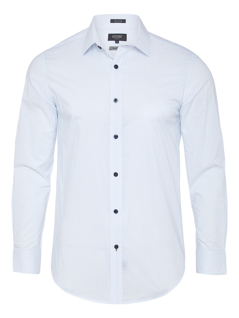 BECKTON PRINTED SHIRT WHITE/BLUE