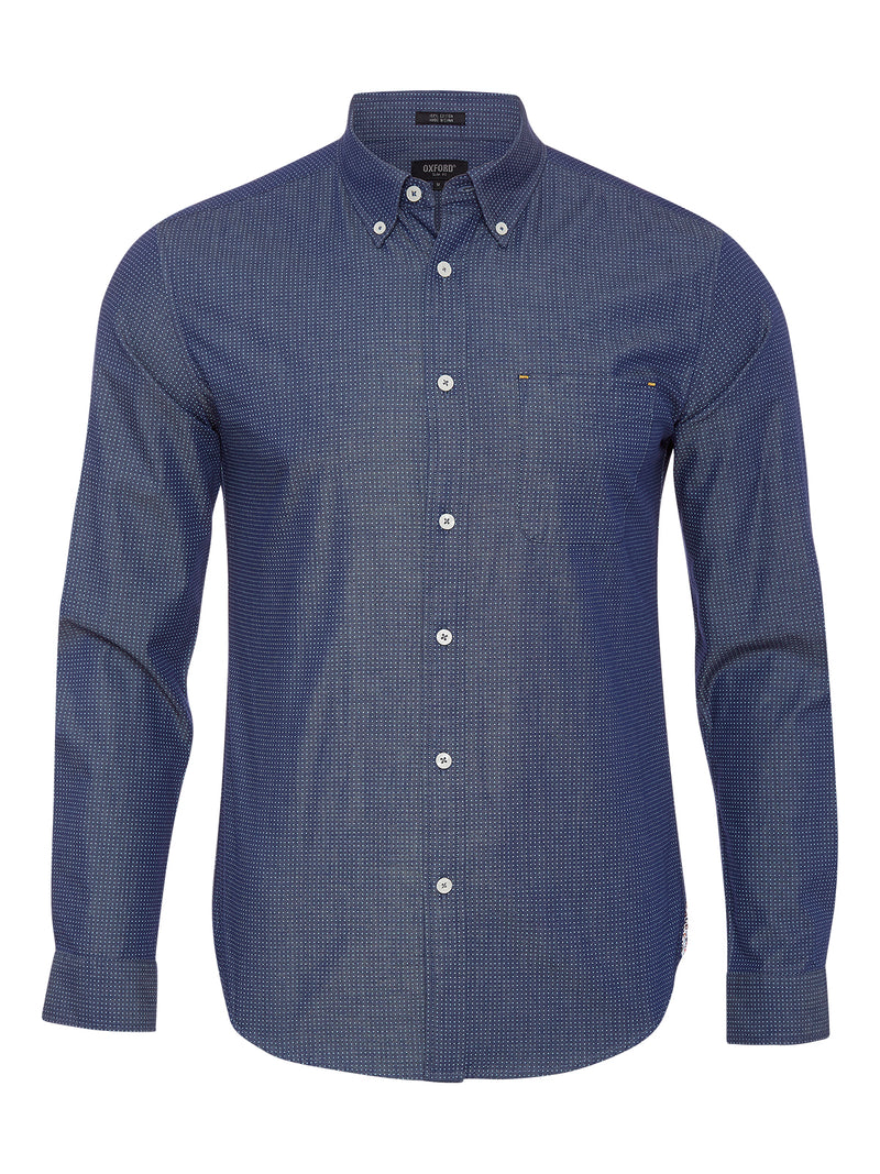 UXBRIDGE SPOT PRINT SHIRT CHAMBRAYX