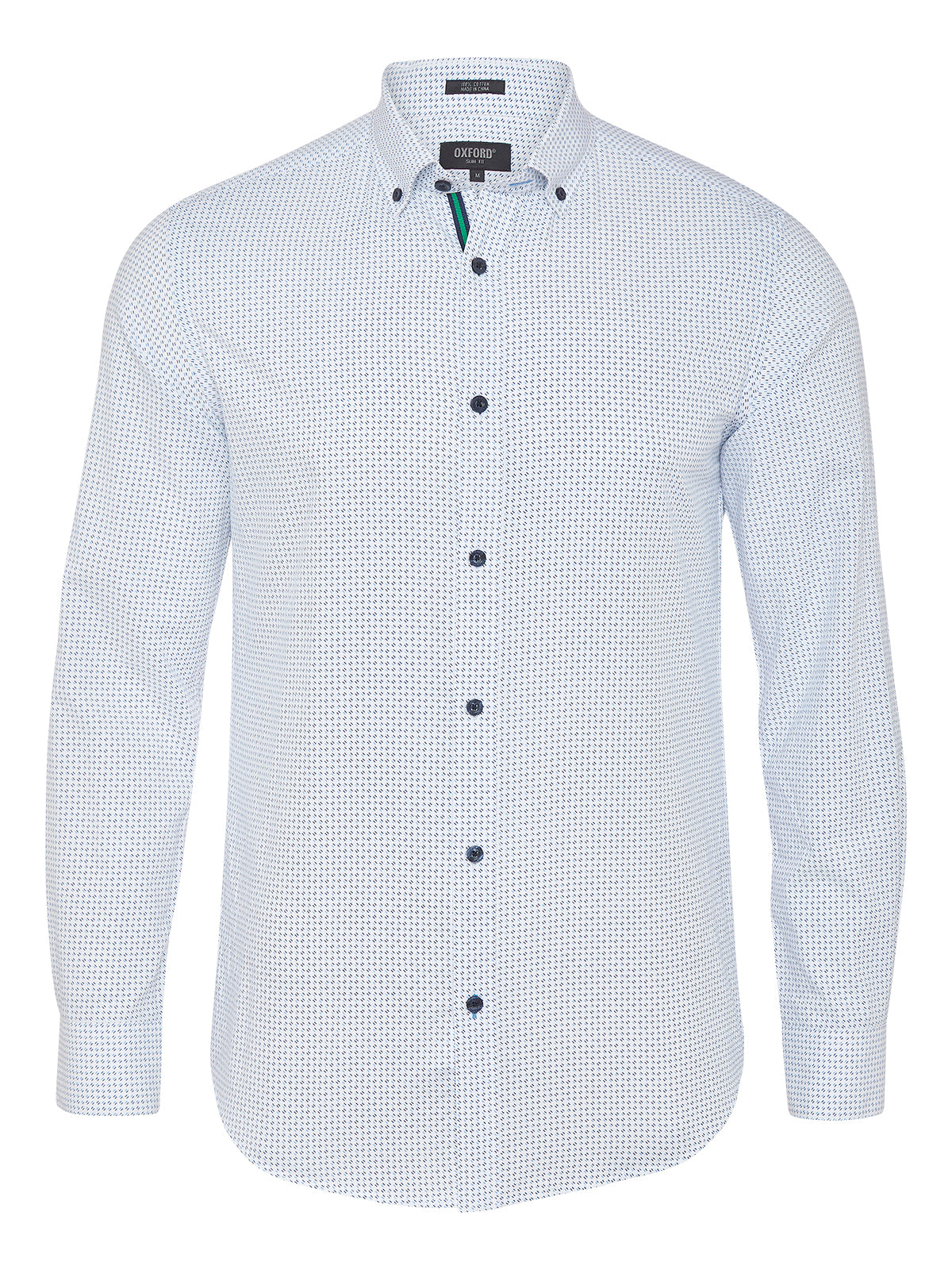 STRATTON PRINTED SHIRT WHITE/BLUE