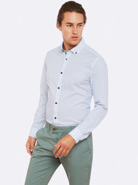 STRATTON PRINTED SHIRT WHITE/BLUE