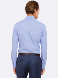 BECKTON SELF SPOT SHIRT BLUE