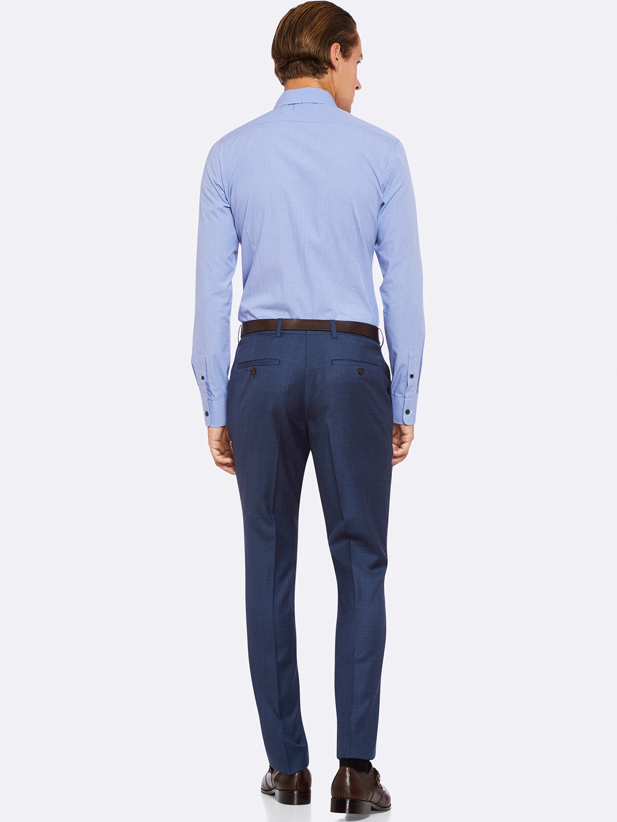 BECKTON SELF SPOT SHIRT BLUE