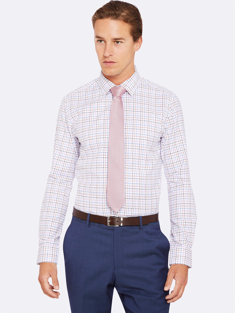 BECKTON LUXURY SHIRT BLUE/PINK