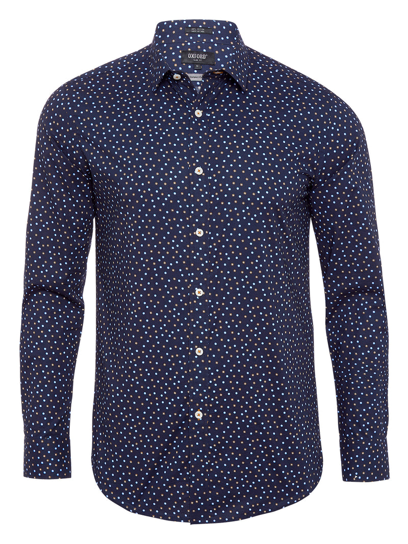 KENTON PRINTED SHIRT NAVY