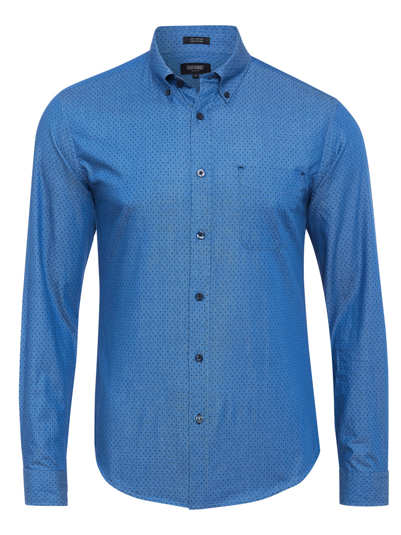 UXBRIDGE PRINTED SHIRT CHAMBRAY