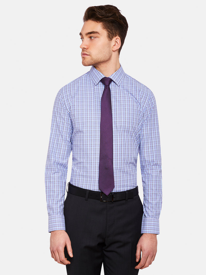 BECKTON DOBBY SHIRT PURPLE