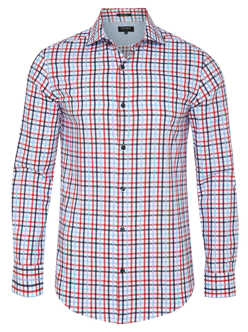 TRAFALGAR CHECKED SHIRT RED/BLUE