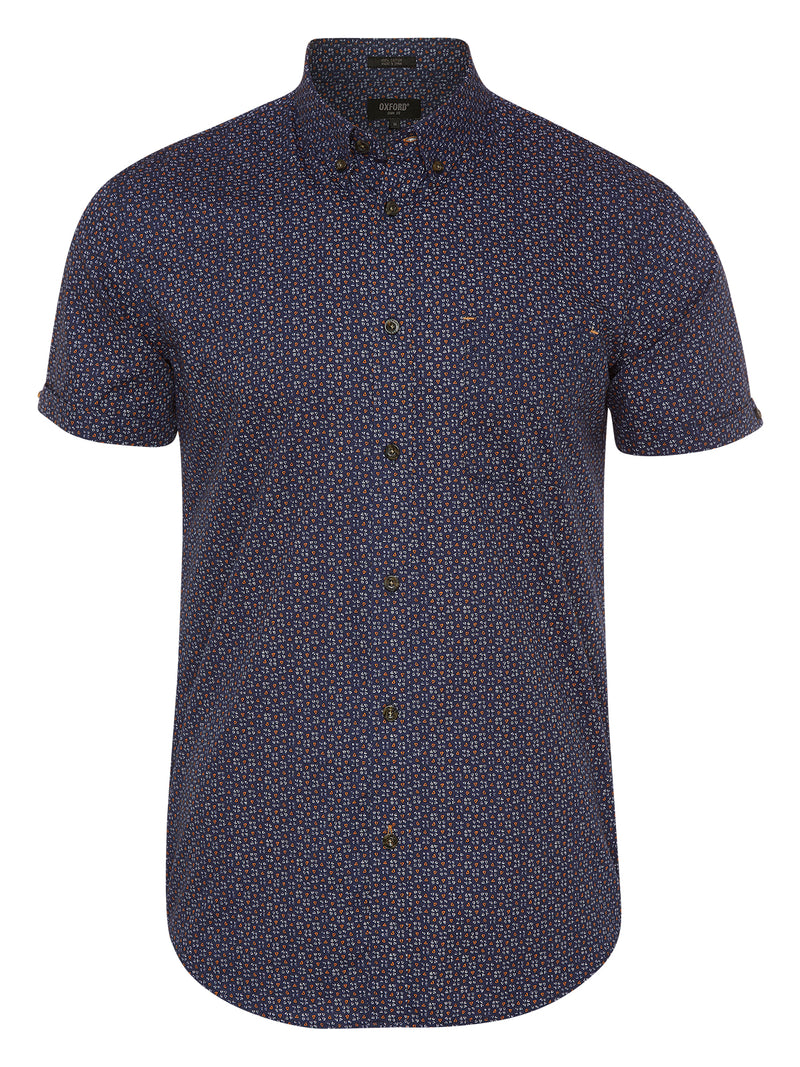 TOTTENHAM PRINTED S/S SHIRT NAVY