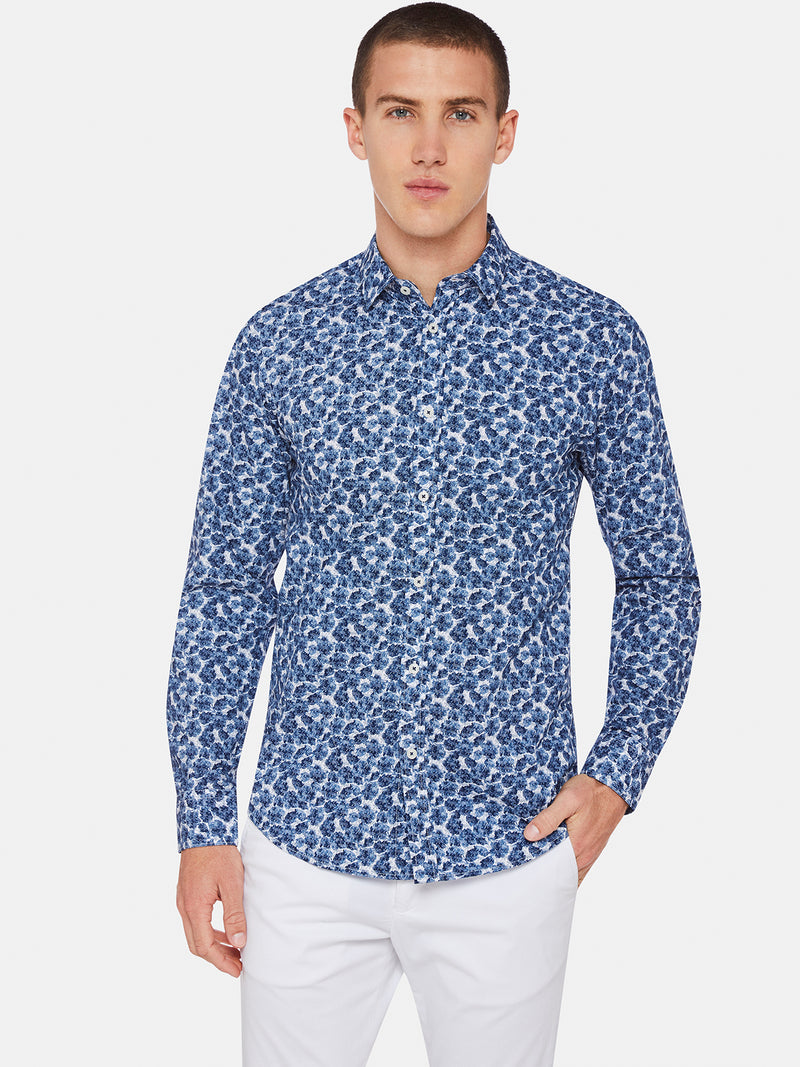 KENTON PRINTED SHIRT NAVY