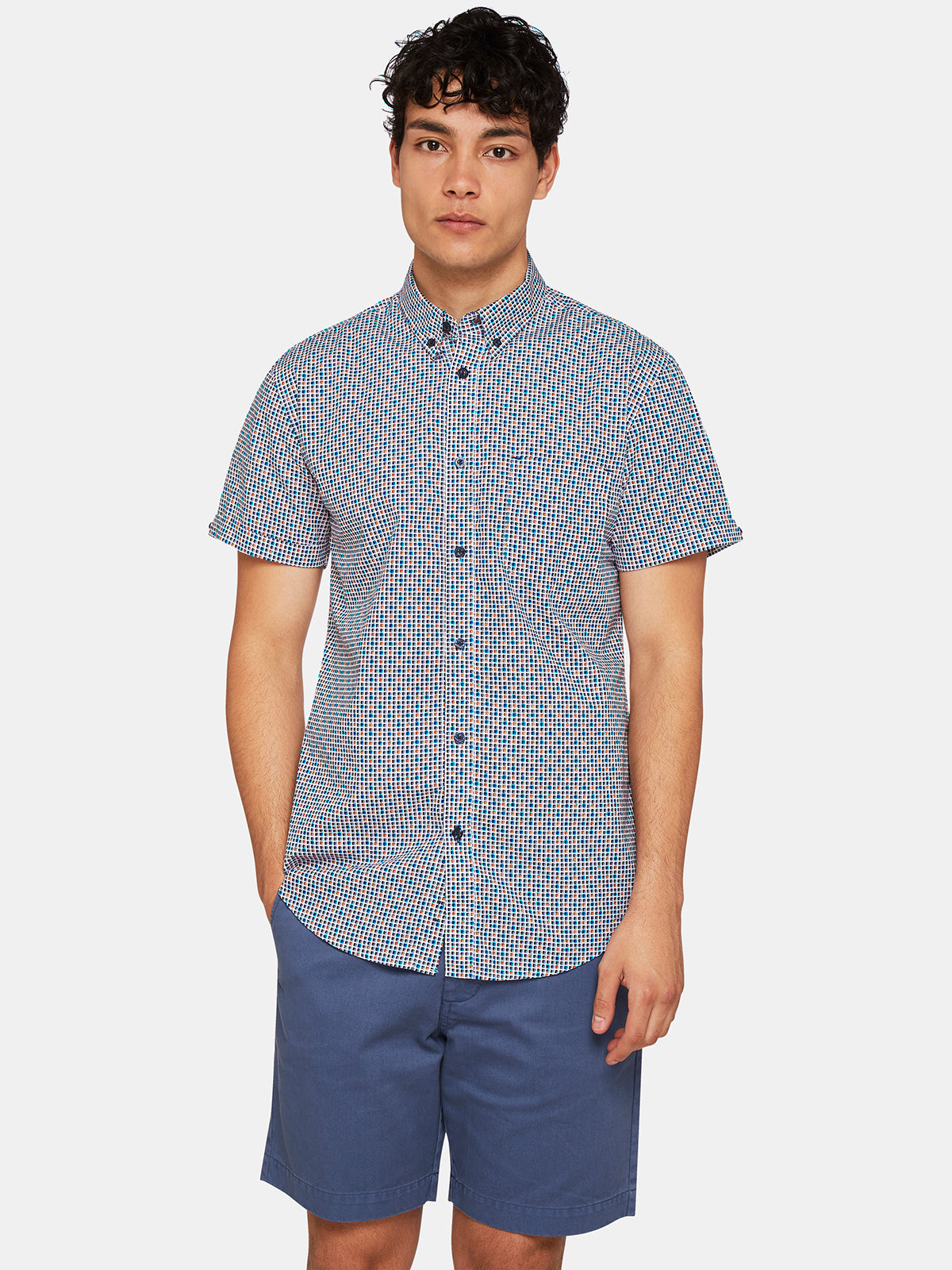 TOTTENHAM SQUARE PRINT SHORT SLEEVE SHIRT – Oxford Shop