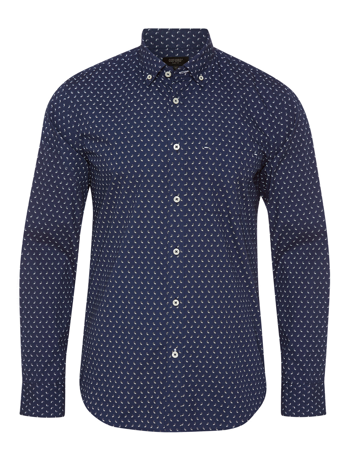 STRATTON PAISLEY PRINT SHIRT NAVY