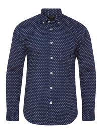 STRATTON PAISLEY PRINT SHIRT NAVY