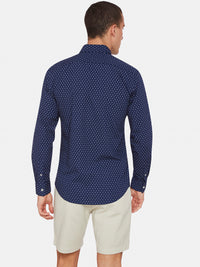 STRATTON PAISLEY PRINT SHIRT NAVY