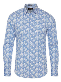 KENTON FLORAL PRINT SHIRT BLUE