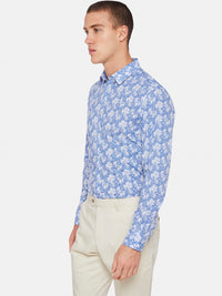 KENTON FLORAL PRINT SHIRT BLUE