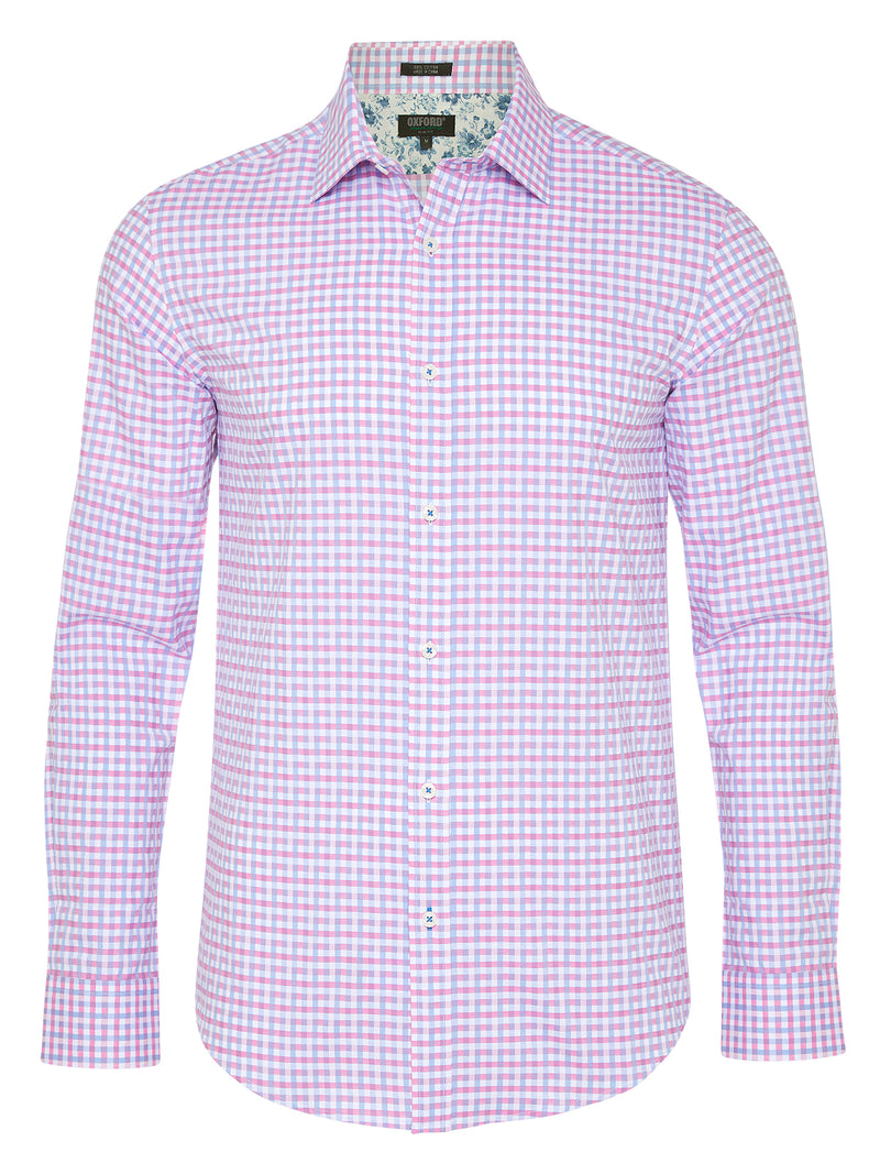 BECKTON CHECKED SHIRT PINK