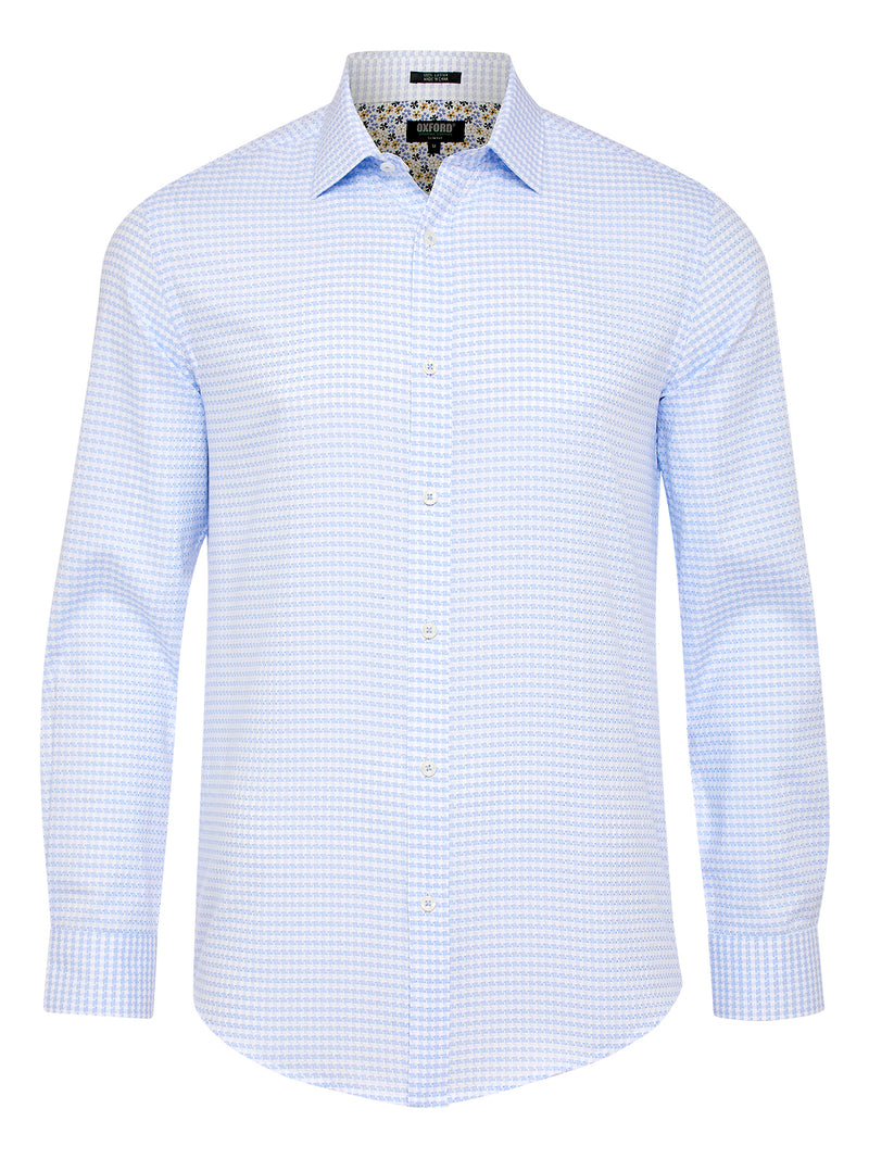 BECKTON DOBBY SHIRT BLUE