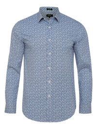 KENTON PRINTED SHIRT BLUE