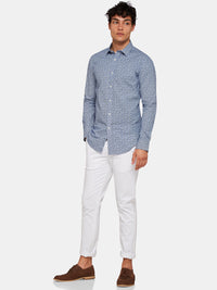 KENTON PRINTED SHIRT BLUE