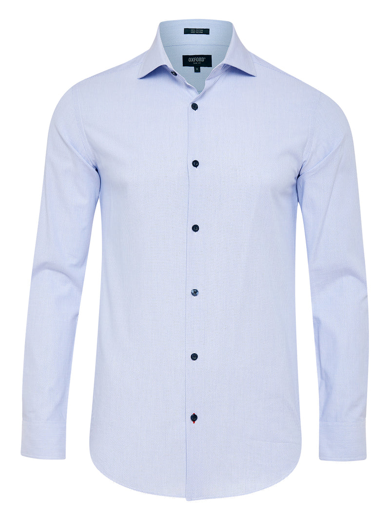 TRAFALGAR DOBBY SHIRT BLUE