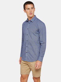 KENTON PRINTED SHIRT BLUE